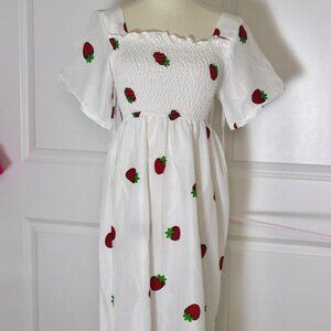 Strawberry Knee Length Summer Spring Dress